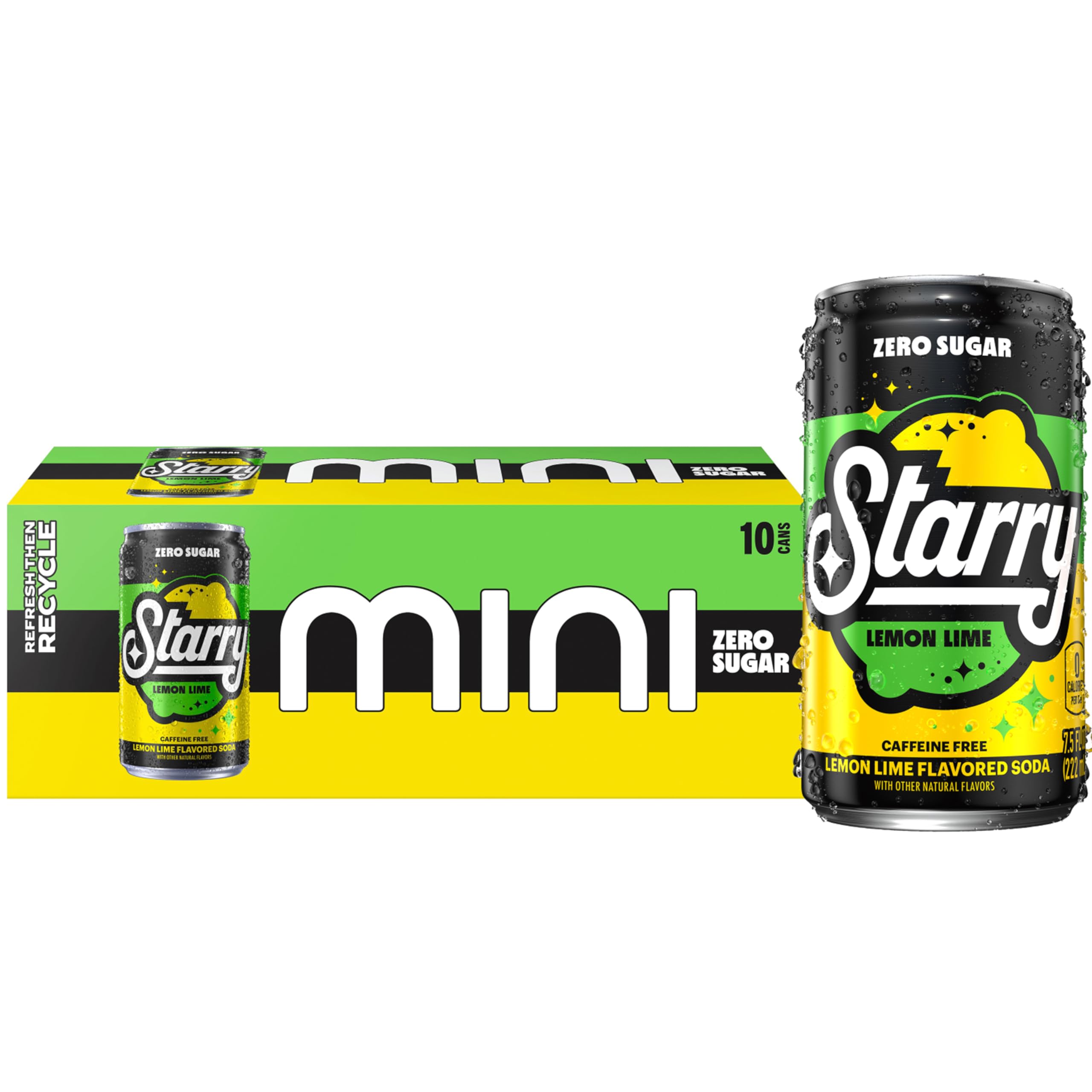 Amazon.com : Starry Zero Sugar Lemon Lime Soda, Caffeine Free